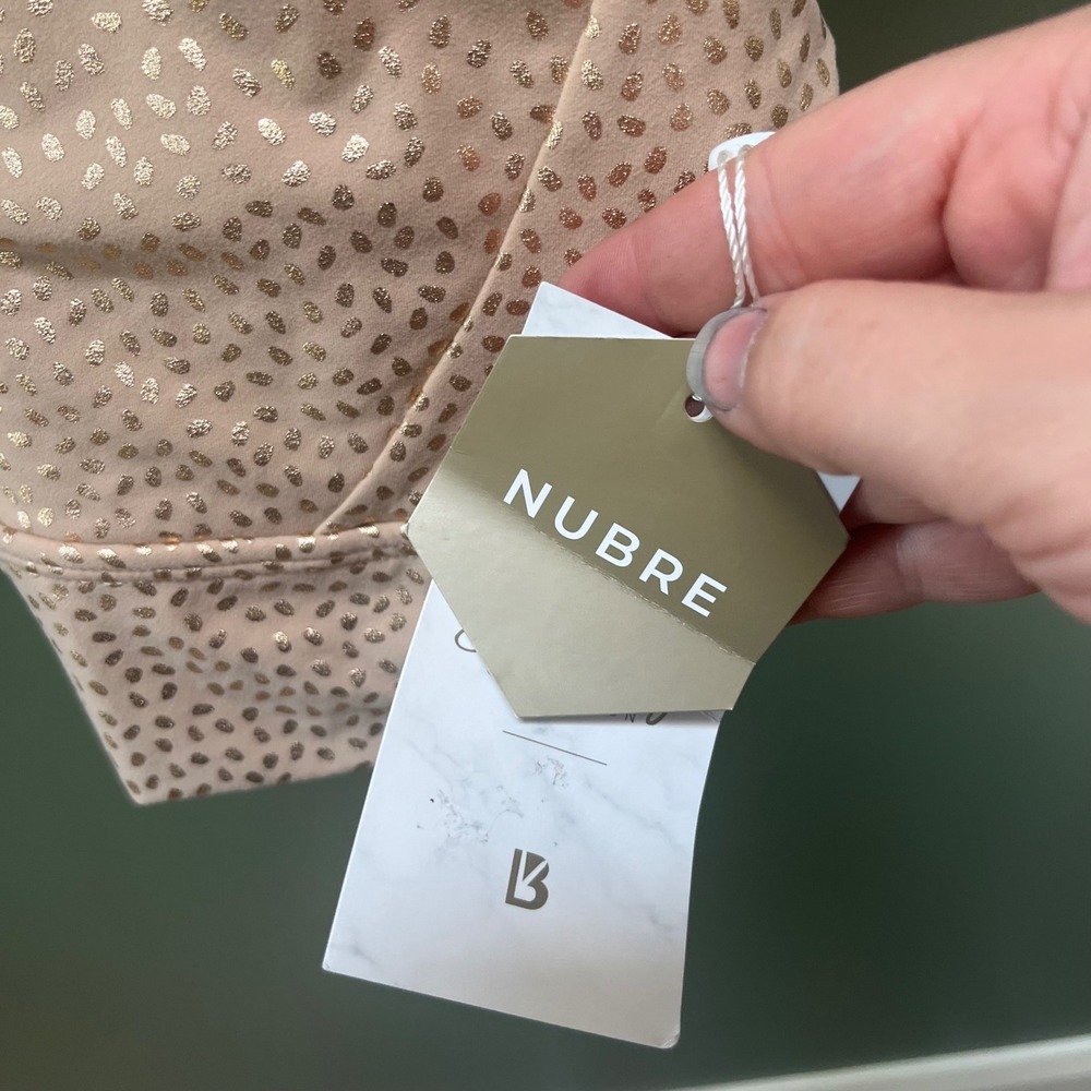 Buffbunny Collection Nubre Sports Bra Gold Dot Criss Cross Straps Athleisure - Picture 4 of 5